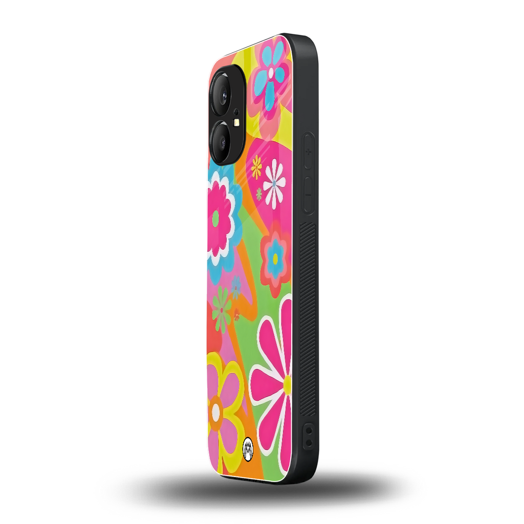 nostalgic wildflower y2k back phone cover | glass case for nothing phone 1