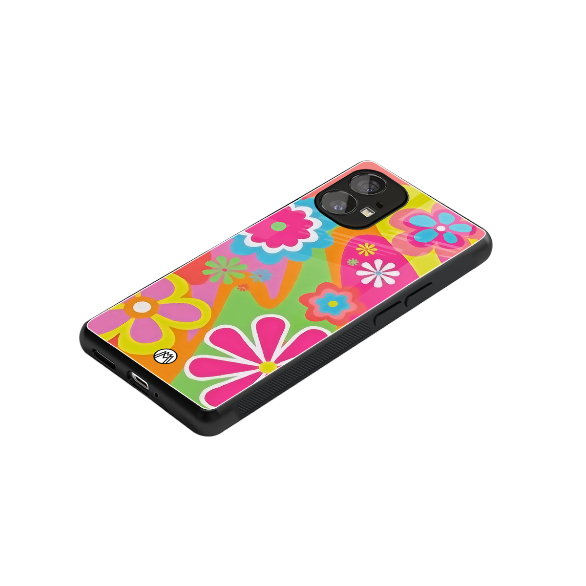 nostalgic wildflower y2k back phone cover | glass case for nothing phone 1