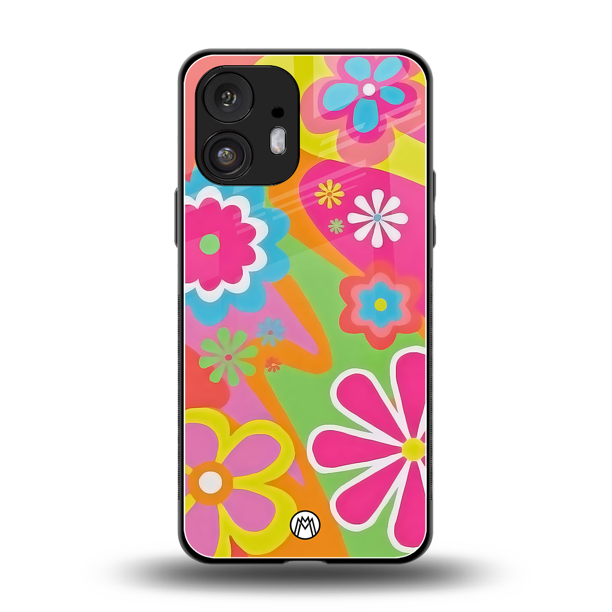 nostalgic wildflower y2k back phone cover | glass case for nothing phone 2