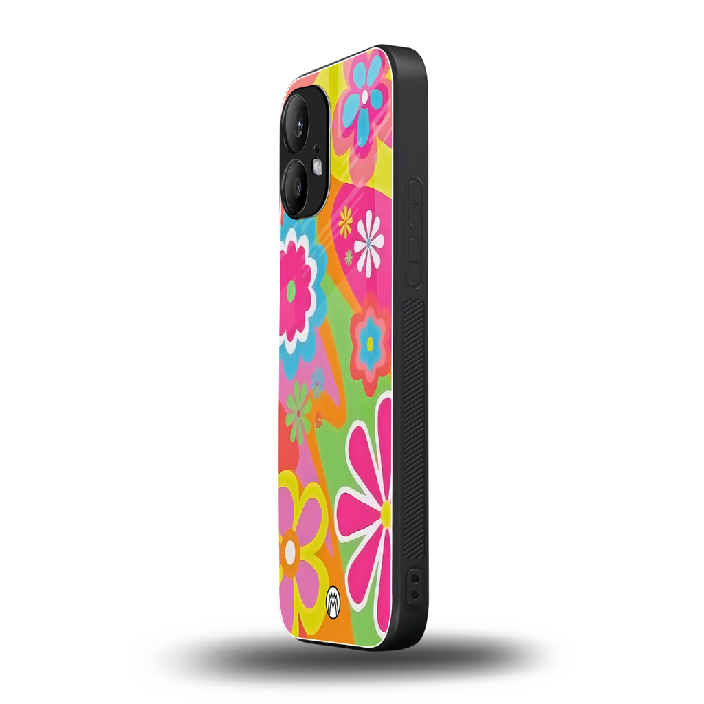 nostalgic wildflower y2k back phone cover | glass case for nothing phone 2