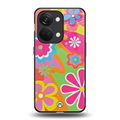 nostalgic wildflower y2k back phone cover | glass case for oneplus nord 3