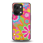 nostalgic wildflower y2k back phone cover | glass case for oneplus nord 3