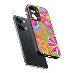 nostalgic wildflower y2k back phone cover | glass case for oneplus nord 3