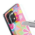 nostalgic wildflower y2k back phone cover | glass case for oneplus nord 3