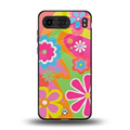 nostalgic wildflower y2k back phone cover | glass case for oneplus nord 4