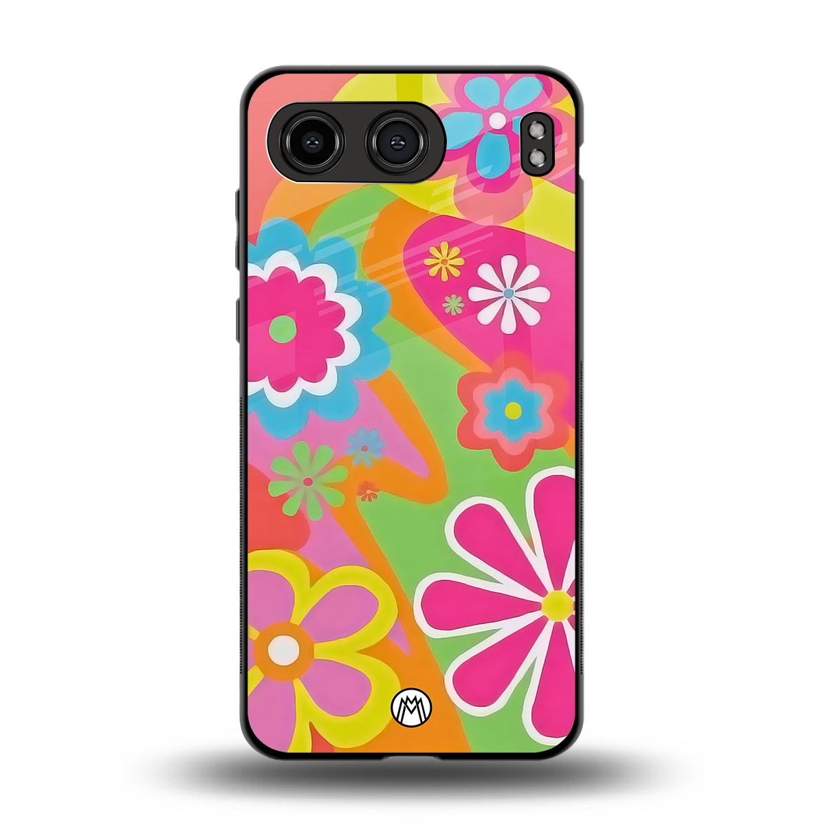 nostalgic wildflower y2k back phone cover | glass case for oneplus nord 4
