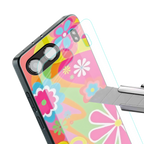 nostalgic wildflower y2k back phone cover | glass case for oneplus nord 4