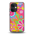 nostalgic wildflower y2k back phone cover | glass case for oneplus nord ce 3