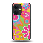 nostalgic wildflower y2k back phone cover | glass case for oneplus nord ce 3