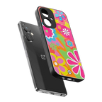 nostalgic wildflower y2k back phone cover | glass case for oneplus nord ce 3