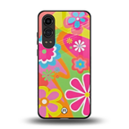 nostalgic wildflower y2k back phone cover | glass case for oneplus nord ce 4 lite