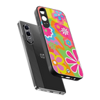 nostalgic wildflower y2k back phone cover | glass case for oneplus nord ce 4 lite