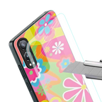 nostalgic wildflower y2k back phone cover | glass case for oneplus nord ce 4 lite