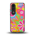 nostalgic wildflower y2k back phone cover | glass case for oneplus nord ce 4