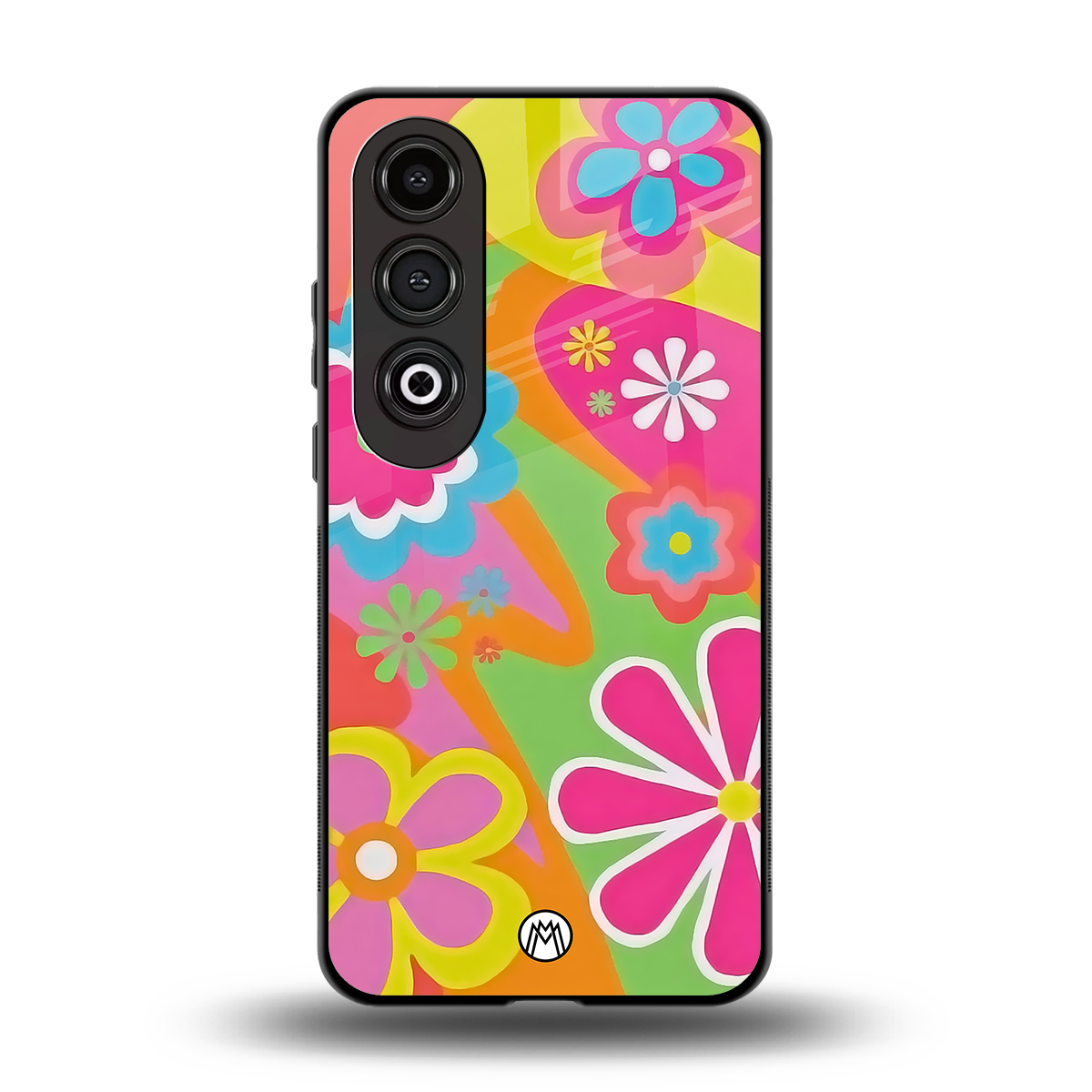 nostalgic wildflower y2k back phone cover | glass case for oneplus nord ce 4