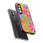 nostalgic wildflower y2k back phone cover | glass case for oneplus nord ce 4