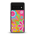 nostalgic wildflower y2k back phone cover | glass case for google pixel 6 pro