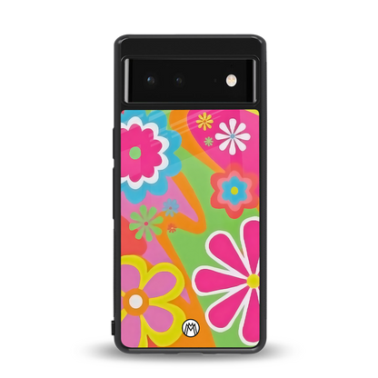 nostalgic wildflower y2k back phone cover | glass case for Google Pixel 6A