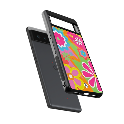 nostalgic wildflower y2k back phone cover | glass case for Google Pixel 6A