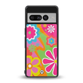 nostalgic wildflower y2k back phone cover | glass case for google pixel 7 pro