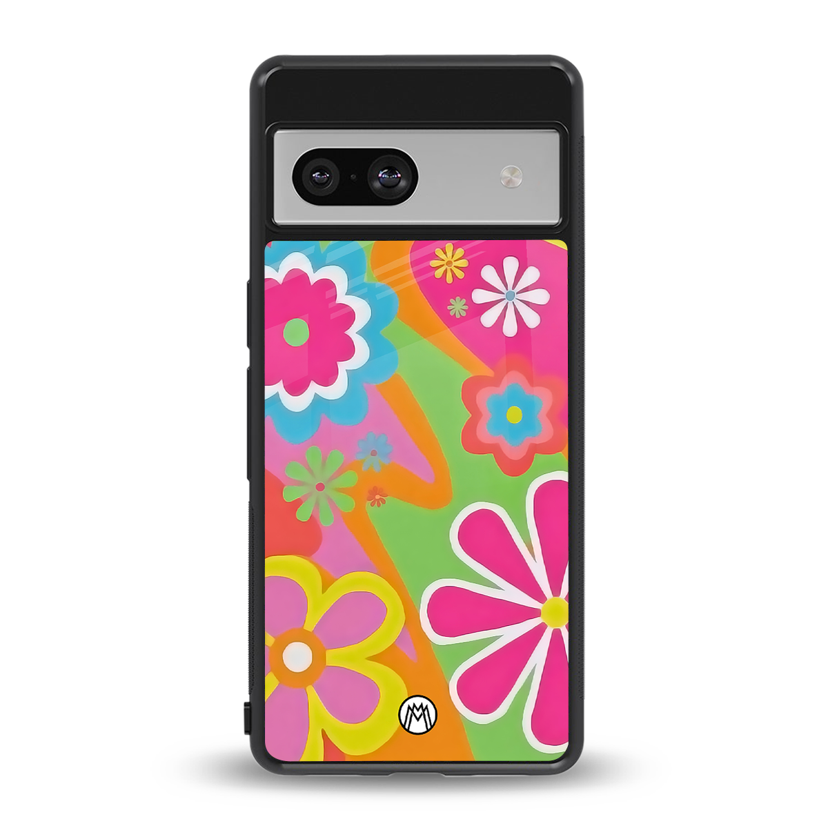 nostalgic wildflower y2k back phone cover | glass case for Google Pixel 7