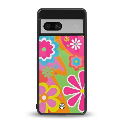 nostalgic wildflower y2k back phone cover | glass case for Google Pixel 7