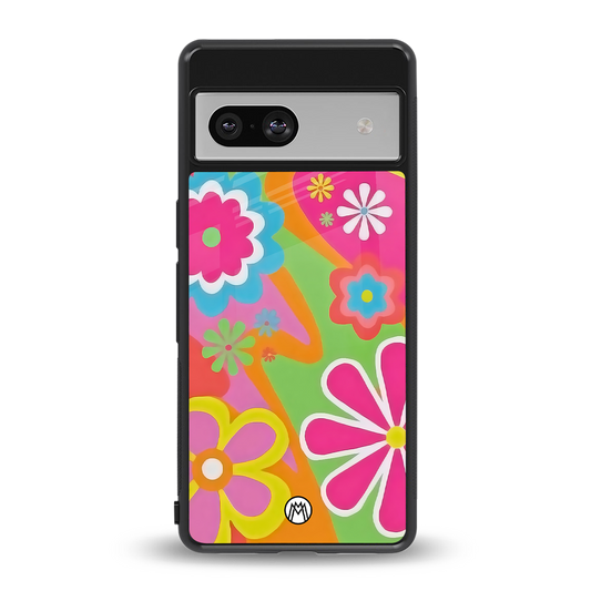 nostalgic wildflower y2k back phone cover | glass case for Google Pixel 7