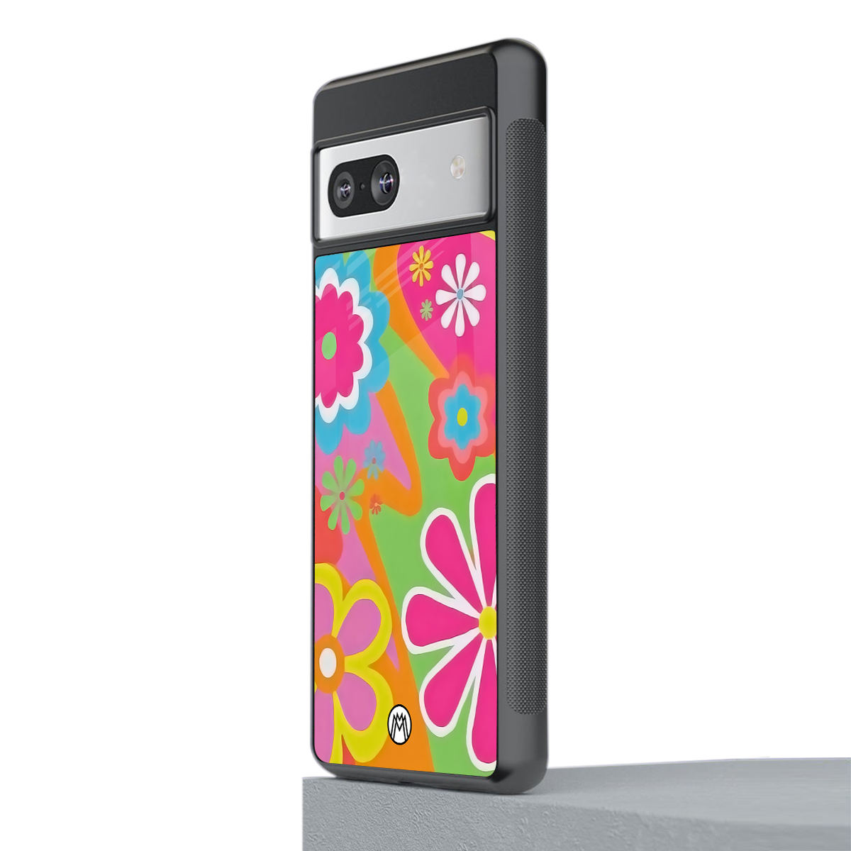 nostalgic wildflower y2k back phone cover | glass case for Google Pixel 7