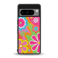 nostalgic wildflower y2k back phone cover | glass case for google pixel 8 pro