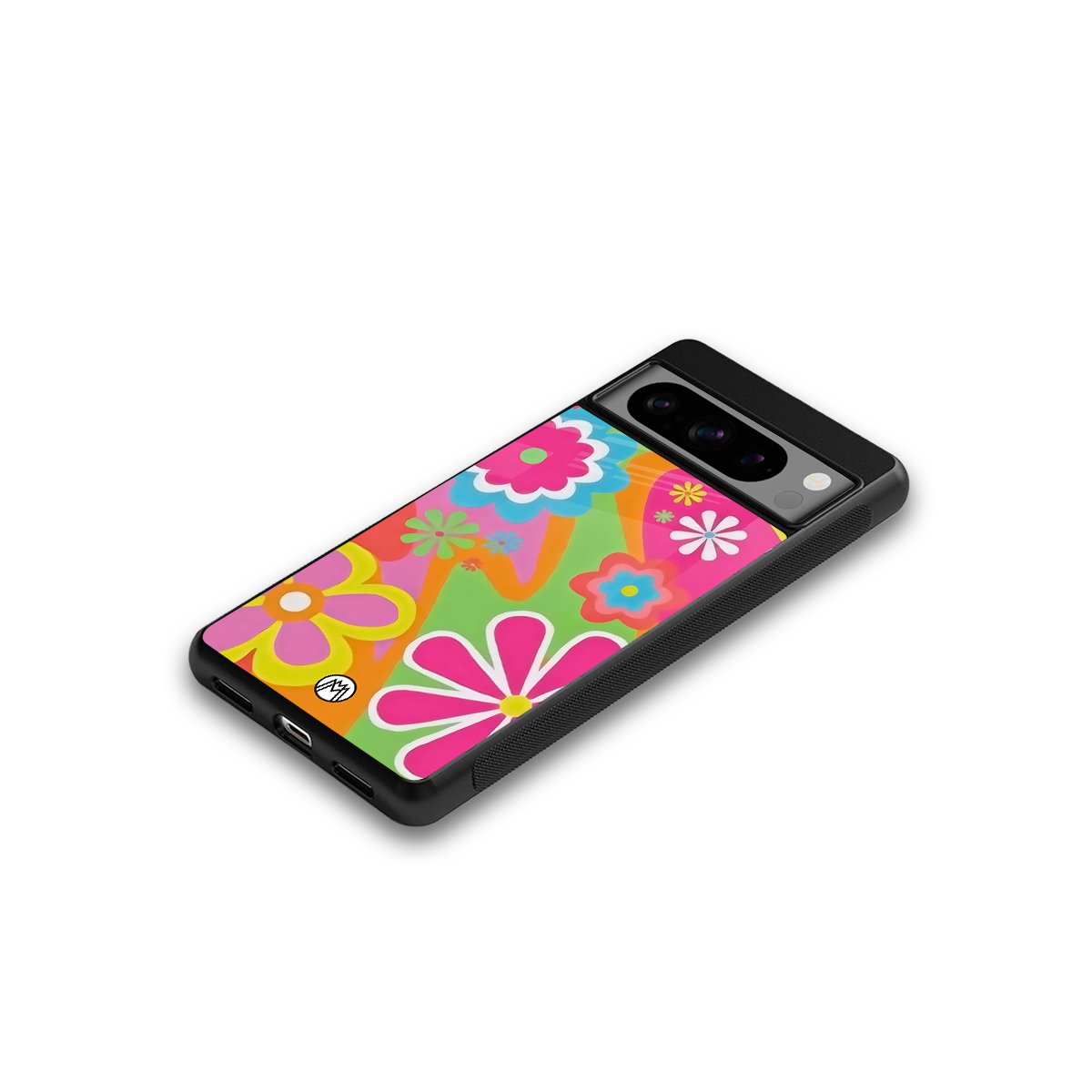 nostalgic wildflower y2k back phone cover | glass case for google pixel 8 pro