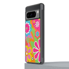 nostalgic wildflower y2k back phone cover | glass case for google pixel 8 pro