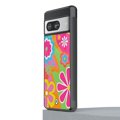 nostalgic wildflower y2k back phone cover | glass case for Google Pixel 8