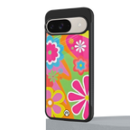 nostalgic wildflower y2k back phone cover | glass case for google pixel 9