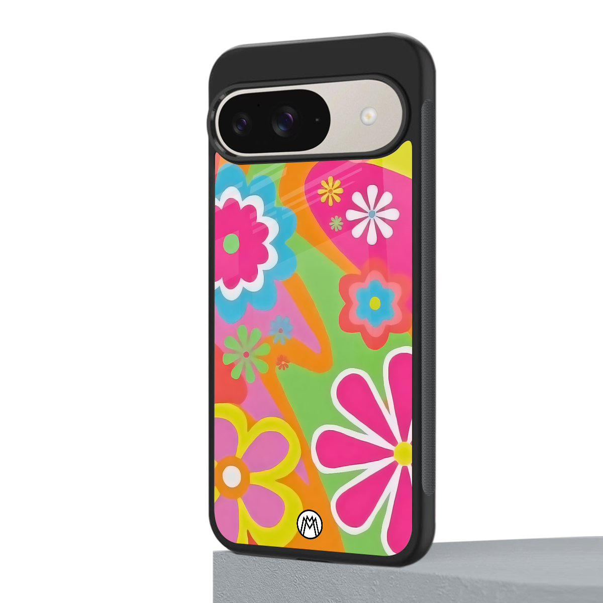 nostalgic wildflower y2k back phone cover | glass case for google pixel 9