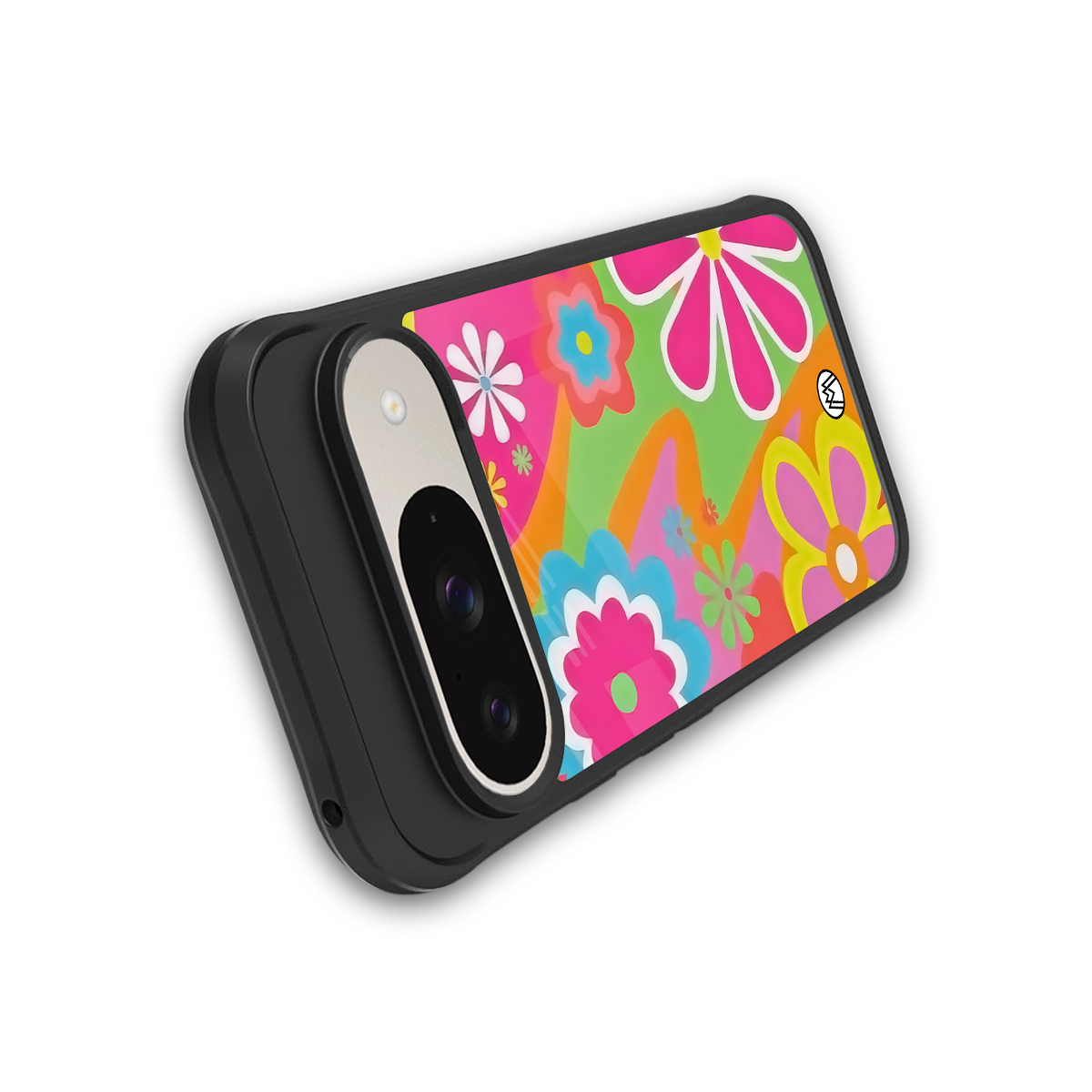 nostalgic wildflower y2k back phone cover | glass case for google pixel 9