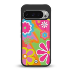 nostalgic wildflower y2k back phone cover | glass case for google pixel 9 pro