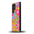 nostalgic wildflower y2k back phone cover | glass case for samsung galaxy s23 ultra