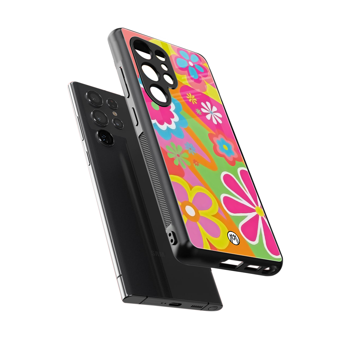 nostalgic wildflower y2k back phone cover | glass case for samsung galaxy s25 ultra