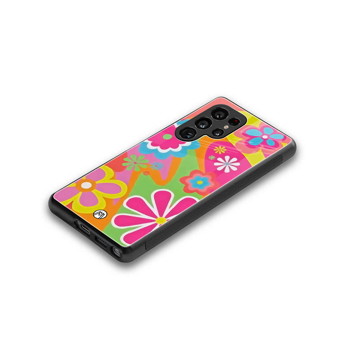 nostalgic wildflower y2k back phone cover | glass case for samsung galaxy s25 ultra