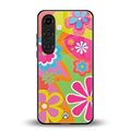 nostalgic wildflower y2k back phone cover | glass case for samsung galaxy s24