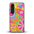 nostalgic wildflower y2k back phone cover | glass case for samsung galaxy s24 fe