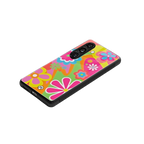 nostalgic wildflower y2k back phone cover | glass case for samsung galaxy s24 fe
