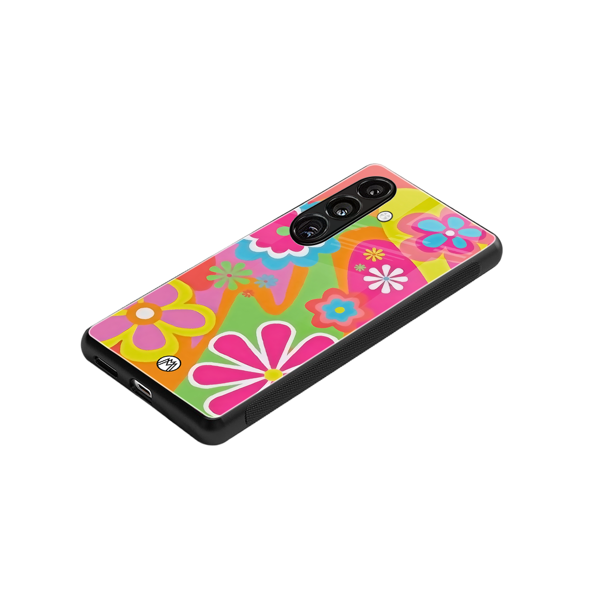 nostalgic wildflower y2k back phone cover | glass case for samsung galaxy s24 fe