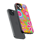 nostalgic wildflower y2k back phone cover | glass case for iphone 15