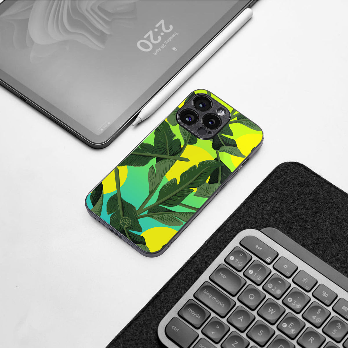 nostalgic floral back phone cover | glass case for iphone 15 pro