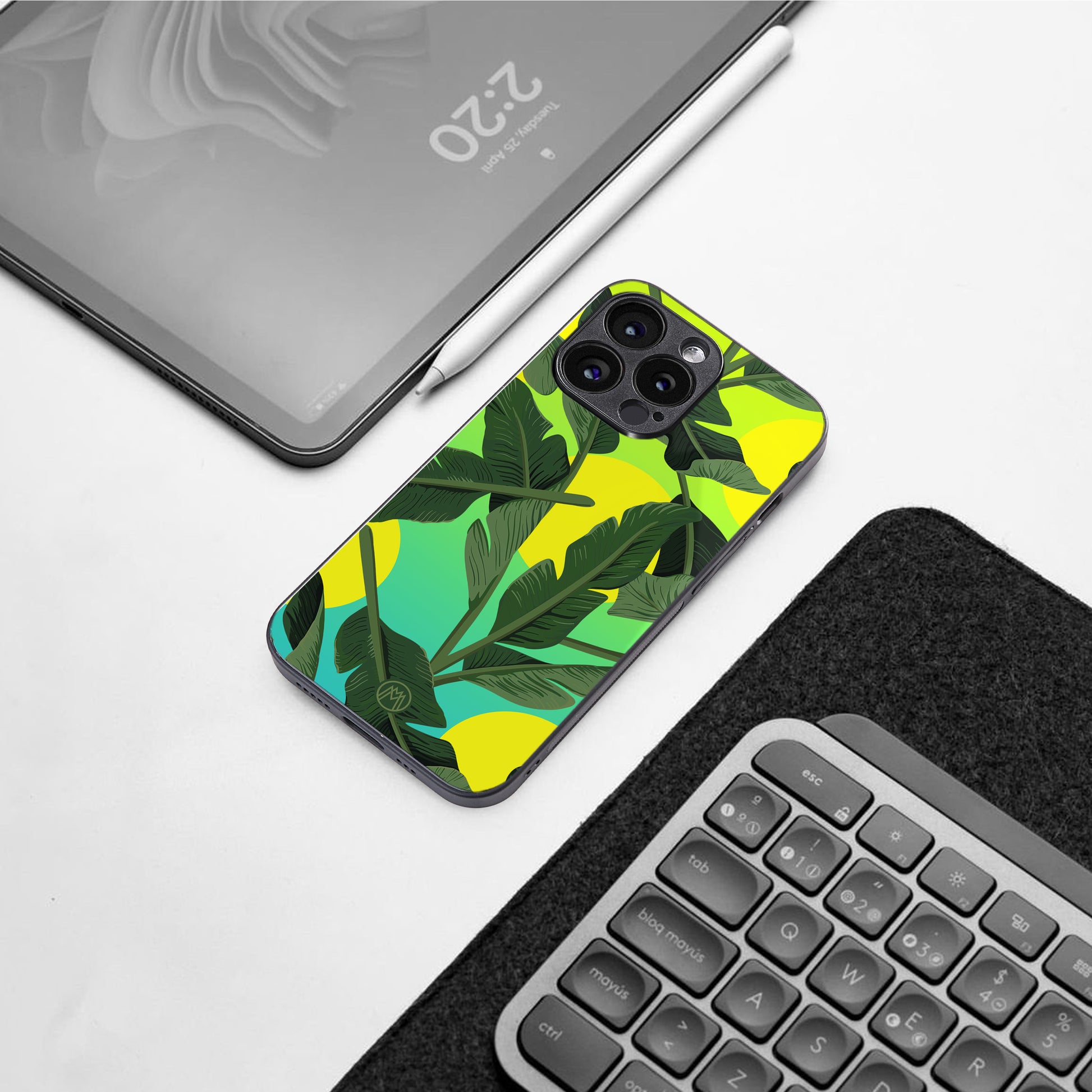 nostalgic floral back phone cover | glass case for iphone 16 pro max