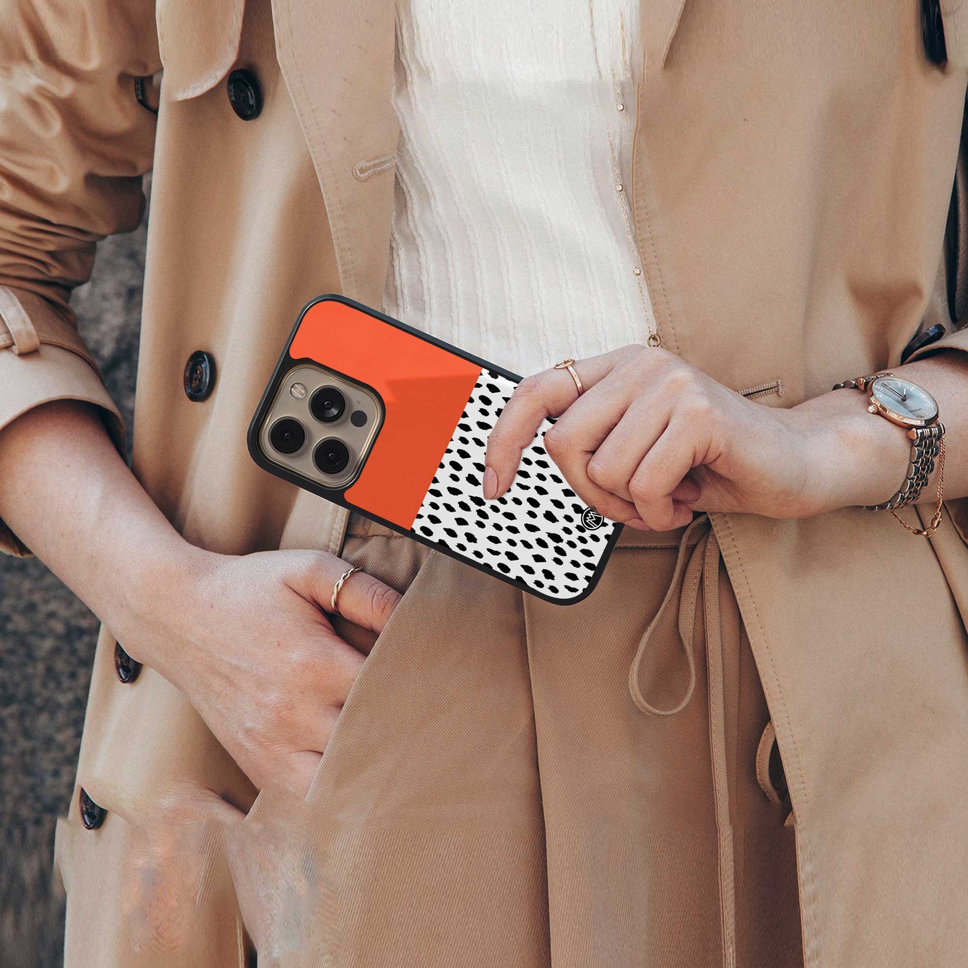 nostalgic tangerine back phone cover | glass case for samsung galaxy s23 ultra