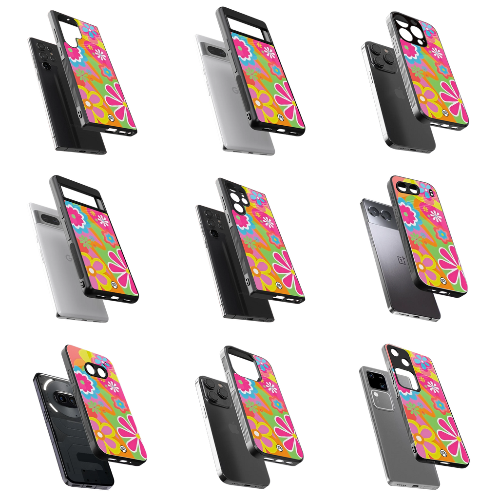 Durable Glass Back Mobile Case for iPhone, Samsung, OnePlus, Google Pixel, Redmi, Vivo, Oppo