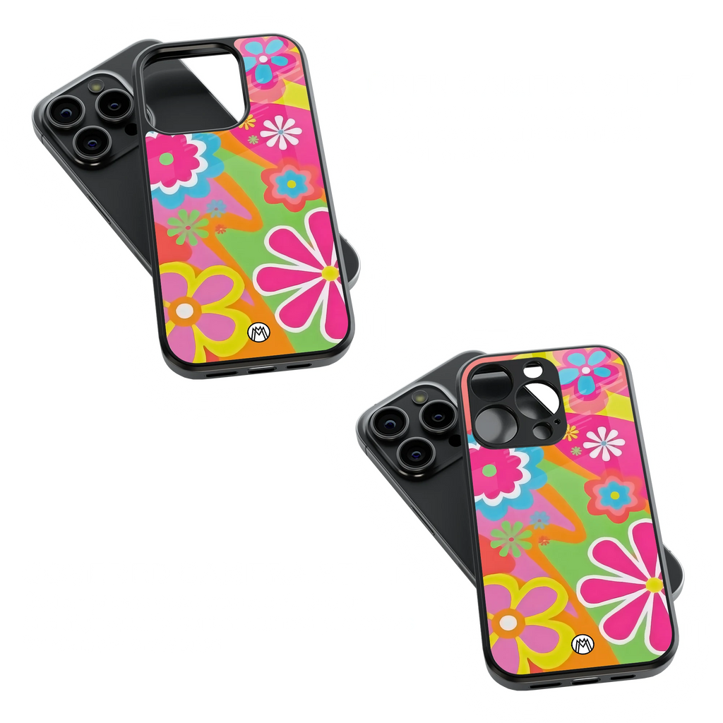 Trendy Glass Back Mobile Case for iPhone, Samsung, Redmi, OnePlus, Google Pixel, Motorola