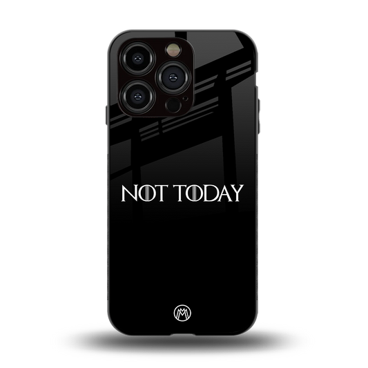 not today back phone cover | glass case for iphone 15 pro